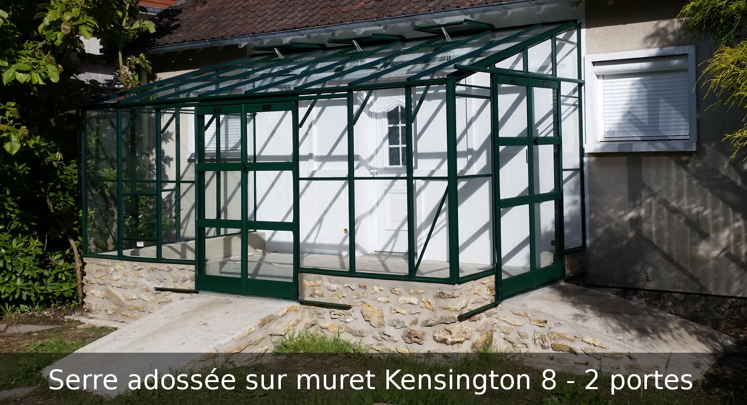 serre sur mesure avec 2 portes