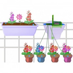 Kit d'irrigation automatique 10 plantes avec pompe et programmateur - Arrosage Vacances ou annuel